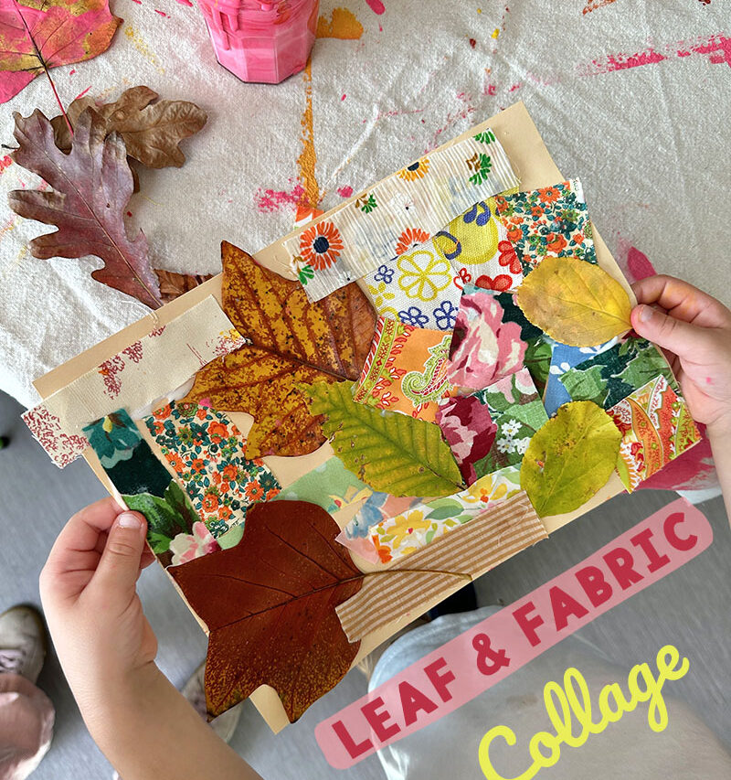 Leaf & Fabric Collage Artbar (kaamsechitrakaar)