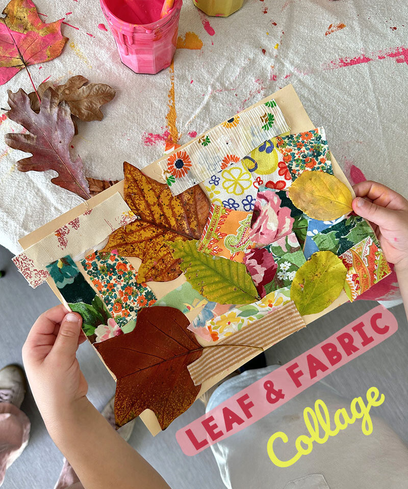 Leaf & Fabric Collage Artbar (kaamsechitrakaar)