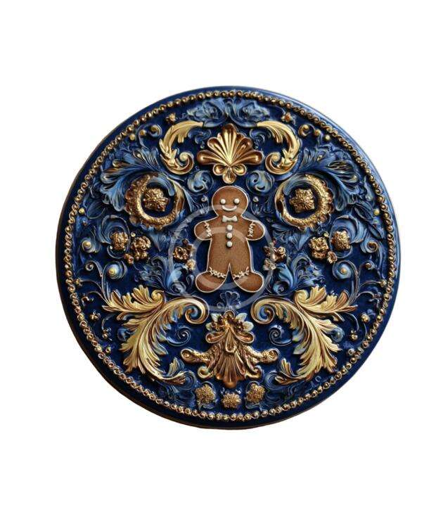 Ornate baroque ceramic wall plate