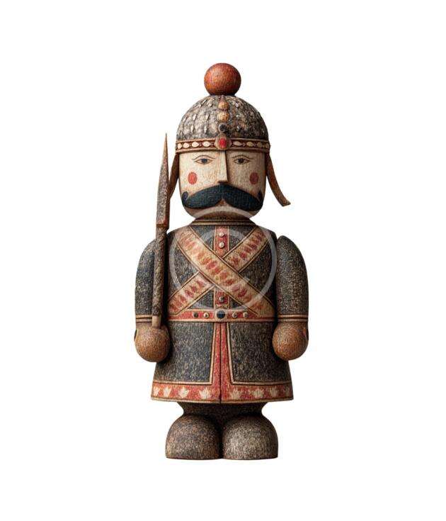 Decorative wooden soldier figurine