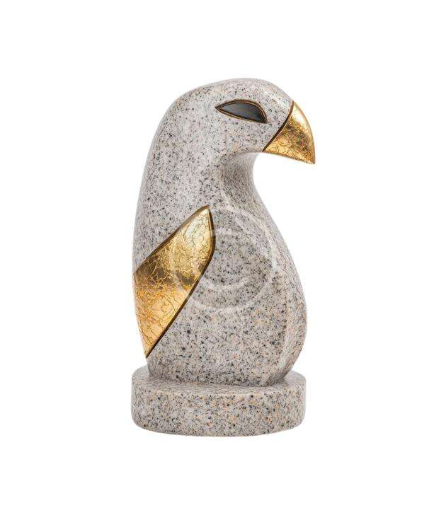 Modern stone bird sculpture